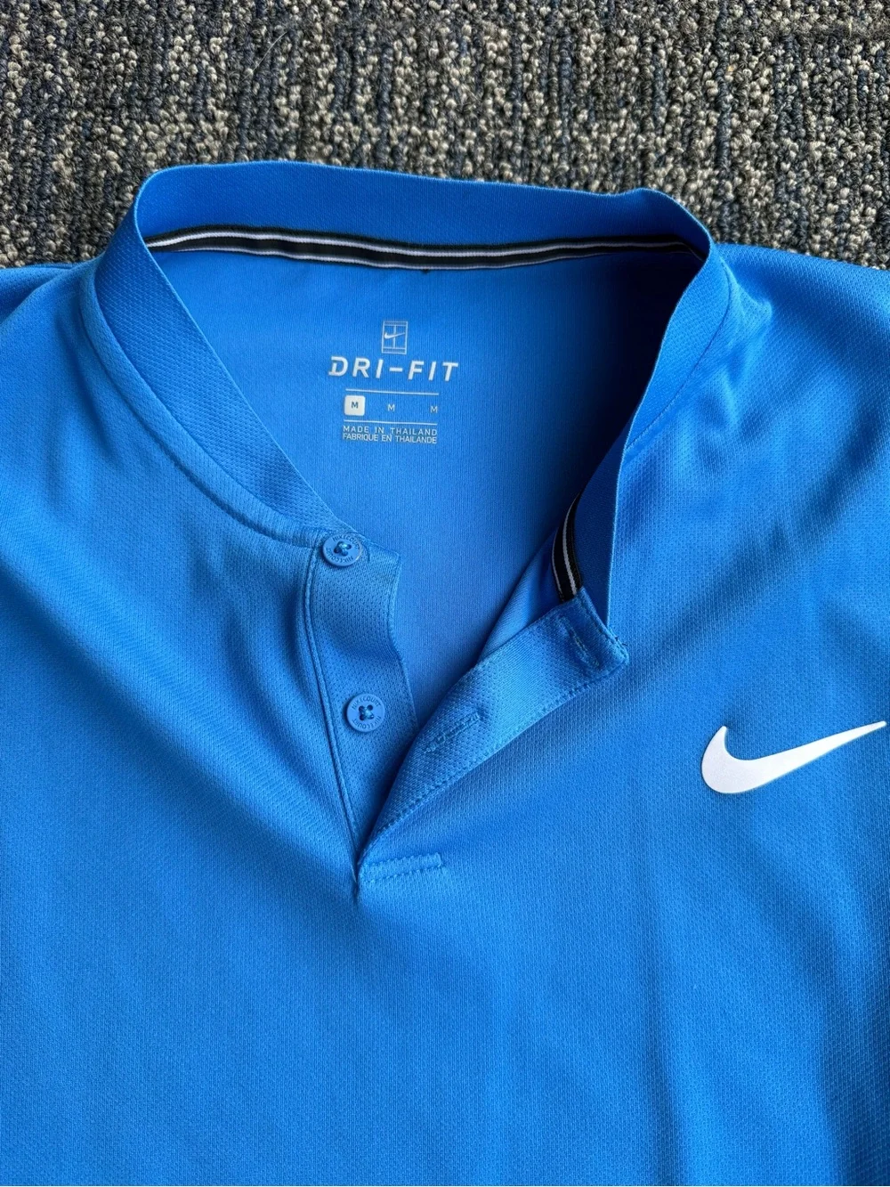Nike Men’s Royal Blue Dri-FIT Polo with White Swoosh
